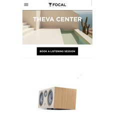 Focal 法國 Focal 橫置式兩音路中央聲道揚聲器 Theva Center 淺木紋版本，提升家庭影院對白清晰度