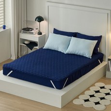 에메르 알러제로 다운필 클리니 누빔 침대패드, 미드나잇 네이비