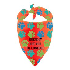 Anxious Dogs 반다나 친화적이지만 통제할 수 없는 강아지 스카프 신경이 있는 강아지용 특별한 선물통제 불능 216622