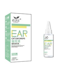 寵愛毛宅 貓咪專用貓耳清寵物清耳液60ml 溫和清潔耳垢、除耳臭, 1個, 貓咪洗耳液