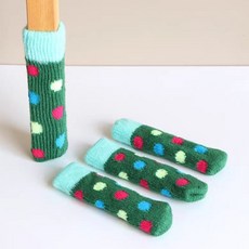 니트소재 테이블 가구 의자 다리 문손잡이 커버 보호대 4P, 1세트, 크리스마스트리