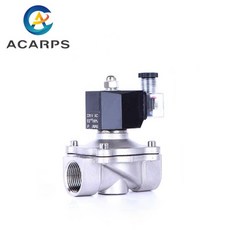 1/2 "3/8" 3/4 "1" 정상 폐쇄 솔레노이드 밸브 스테인레스 스틸 IP65 방수 220V 12V 24V 110V 전기, 03 NPT, 01 24VDC, 03 3/8"