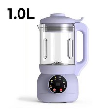 ELSECHO 저소음 자동세척 가정용 눌러붙지 않는 두유제조기 이유식 죽 제조기 두유기계, 보라