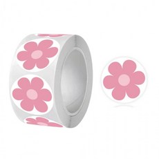 500개입 핑크 꽃잎 플라워 스티커, 1세트, 혼합(S721) 500매