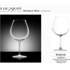 Lucaris 曼谷系列 勃根地水晶紅酒杯 LS01BG26 750ml, 詳見包裝, 詳見包裝