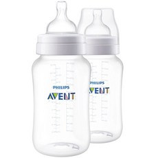 PHILIPS AVENT 新安怡 奶瓶附奶嘴 330ml 2入, 透明, 3M+, 2個