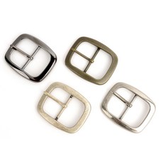 가죽공예 - 통가죽 벨트용 버클 40mm, 흑니켈, 1개