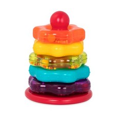밧핫 딸랑이 링끼우기 링쌓기 Battat Stacking Rings and Rattle Toy, 혼합