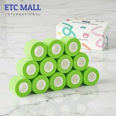 이티씨몰 자가점착 밴드 2.5cm 압박붕대 10+2 그린, 1개