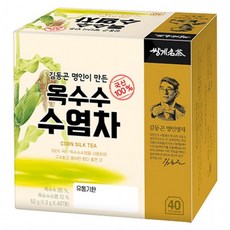 김동곤 명인 옥수수 수염차 40 티백 사무실 간식 차 탕비실 침출차, 40개입, 1개, 1.3g