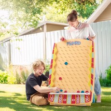 戶外兒童投球遊戲組 Plinko趣味親子互動玩具 草地庭院玩樂首選, 彩色, 1套