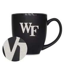 [ 1111516 ] 리코 인더스트리즈 NCAA 웨이크 포레스트 데몬 디콘 메인 425.2g(15온스) 레이저 각인 매트 블랙 세라믹 비스트로 머그 - 뜨겁거나 차가운 음료용, 웨이크 포레스트 데몬 디콘스