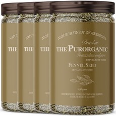 푸로가닉 인도산 펜넬 시드 홀 산미나리 씨앗, 4개, 150g