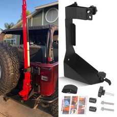 ZAMLIE 지프 랭글러 JK 하이 리프트 마운트 지프 JK 오프로드 2007-2018 후면 하이 잭 리프트 마운트 홀더용 하이 리프트 잭 마운트와 호환, ZAMLIE 지프 랭글러 JK 하이 리프트 마운트, 지