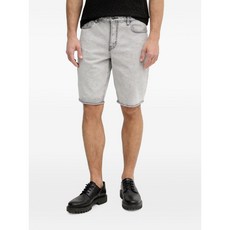 아르마니익스체인지 logo-patch denim shorts