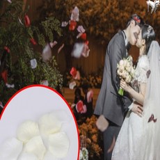 꿀이맘쓰리 결혼식 꽃가루 아이보리 100장 감사장