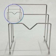 쌍문상회 실용적인 2단 도마 정리대 스테인리스 주방 수납대 거치대 냄비뚜껑 냄비 뚜껑 스텐 받침대 수납 40872EA, 본상품