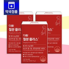 더팜 철분플러스 임산부 비헴철 철분, 3개, 30정