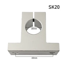 1개 알루미늄 합금 리니어 베어링 CNC 라우터 SK8 SK10 SK12 SK16 SK20 레일 샤프트 서포트 XYZ 테이블 SHF, 04 SK20