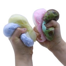 바사삭 무지개 왁스 말랑이 1개 왁스스퀴시 왁스슬랑이 왁스주물럭 왁스스트레스볼 왁스주물럭