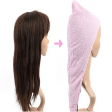 두별이 극세사 머리수건 헤어수건, 핑크