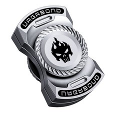 指尖陀螺 指尖解壓 陀螺解壓神器 三合一玩法金屬磁力推牌edc啪啪幣無聊減壓解壓玩具, 銀色, 1個