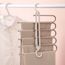 바지옷걸이 5단 접이식옷걸이 공간 활용 바지행거 11482PC 1(pc), 색상, 1개