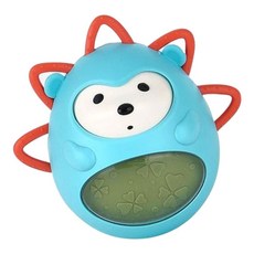 백일선물 호기심 발달놀이용 딸랑 치발기오뚝이 흔들흔들 조카선물 균형놀이 EQ장난감, 1개, 블루