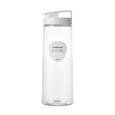 락앤락 홈이있어 잡기쉬운 식탁용물병 1.2L - 냉장고물통 1L 투명플라스틱물병 타파손잡이 가정용.업소용추천, 화이트, 1500ml, 1개