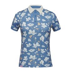 블랙야크여성 플라워 카라 반팔티 여름 꽃무늬 피케 조직감 티셔츠 25SS 1BYKTMU507