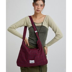 [마크니] CHECKER ECO CROSS BAG RED CHECK