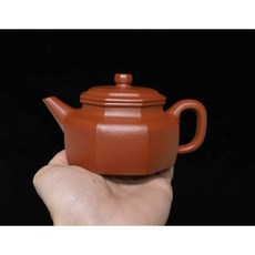 方鴻健 原礦小煤窯朱泥 八方德鐘 紫砂壺 300cc, 1個