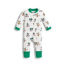 MONICA + ANDY 원피스 아기 파자마 여아 및 남아용 100% 유기농 옷 신생아 용 사이즈 체리 인 러브 2세 169450, 미키 + 프렌즈 홀리데이