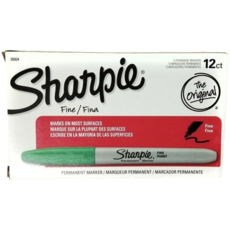 Sharpie 油性記號筆 細字 綠色 12入 萬用筆 馬克筆, 綠30004/1盒