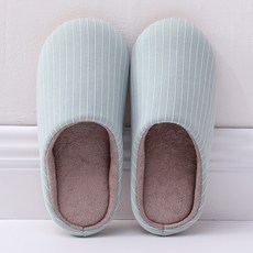 허즈아이 슈즈 커플 거실화 거실 층간소음 겨울 털 실내화 바닥쿠션 소음방지 슬리퍼 사무실, 민트(여성용), 1개