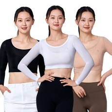 TS SPRT 스포츠S 여성골프이너웨어 U넥 백메쉬 크롭티