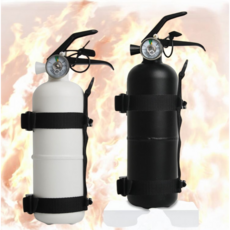 자동차겸용소화기 스트랩포함 분말 소화기 가정 캠핑 차량용 0.7Kg 소방의무시행, 1개, 블랙