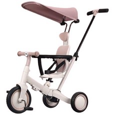 多功能兒童三輪車/手推車 (附遮陽罩), 櫻花粉, 1個