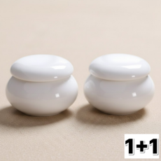 비전룸 재물운 미니 도자기 단지, 흰색, 2개
