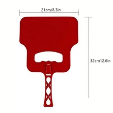바베큐 부채 휴대용 수동 팬 야외 요리 핸드 숯불 그릴 화재 보조 불꽃, 02 Red, 1개