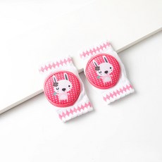 [플레이지디]유아 면 메쉬 소재 팔꿈치/무릎패드 보호대 PGC1006, 1개, 09. 화이트 래빗