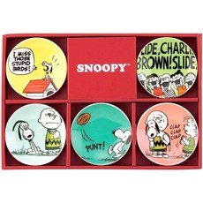 스누피 소스접시5개 선물세트