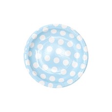 파티용 종이접시 도트라이트블루 6개 18Cm 생일일회용, 1개, 단품