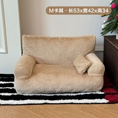 탑이지몰 쿠션포함 튼튼한 고급 고양이 원목 침대 강아지, 1개, C. 카키색 M 사이즈