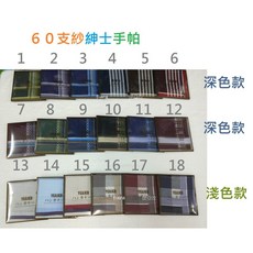 MIT台灣製 男士純棉手帕 經典素面格子 單條盒裝