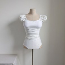 햅번홀리데이 미니 퍼프 뒷리본 임산부 수영복