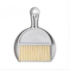 고양이 햄스터 쓰레받기 작은 빗자루 세트 애완동물 전문 청소 도구 토끼 배변삽 기니피그 화장실 액세서리, 05 Gray-A