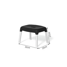 신발장 식탁의자 가정용 낚시의자 분해가능 원형의자, 퓨어블랙 25cm