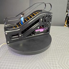 에스컬레이터모형 장난감 모형 클래식 1. 피규어 교육 버전 에스컬레이터만들기 실험 장식품, 1개, 전동 에스컬레이터 블랙 + 경찰 피규어