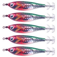 조타에비 느면나오는 초슬림 수평 야광 레이저 에기, 5개, 5.5g, 01.레이저수박